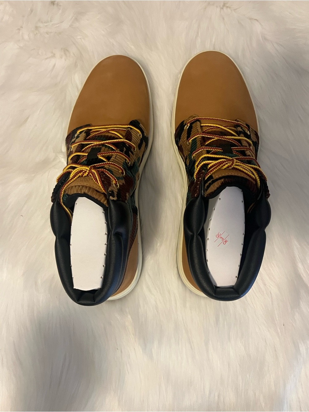 Timberland Davis Square Chukka Boots Men’s 11.5 Wheat Leather & Fatigue Camo New - Picture 4 of 11